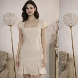 Roland Mouret Virgin Wool Cream Dress Size: XS